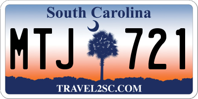 SC license plate MTJ721