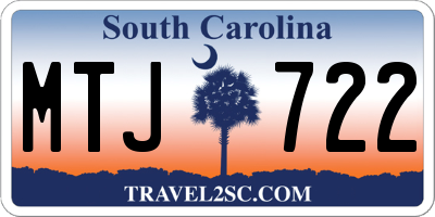 SC license plate MTJ722