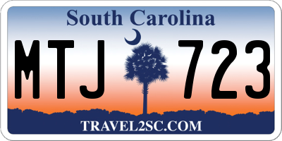 SC license plate MTJ723