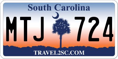 SC license plate MTJ724