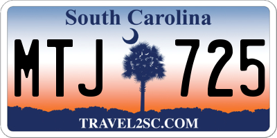 SC license plate MTJ725