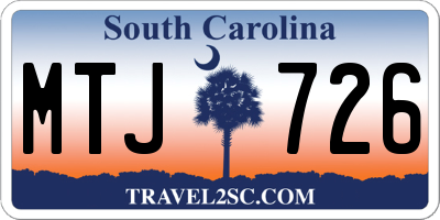 SC license plate MTJ726