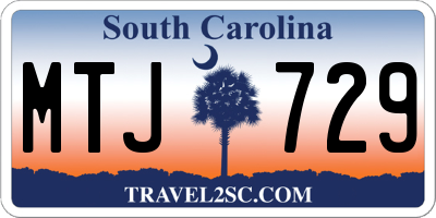 SC license plate MTJ729