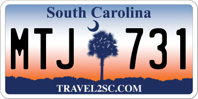 SC license plate MTJ731