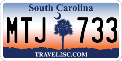 SC license plate MTJ733
