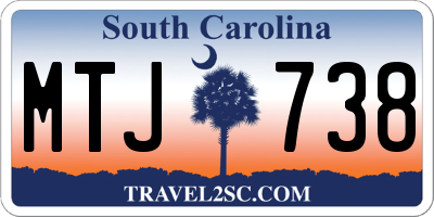 SC license plate MTJ738