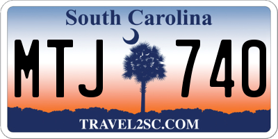 SC license plate MTJ740