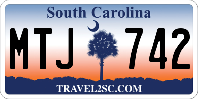 SC license plate MTJ742