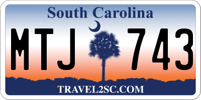 SC license plate MTJ743