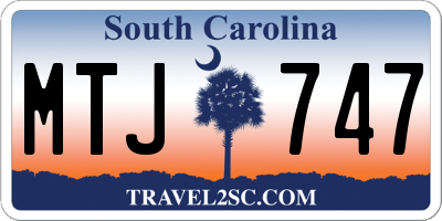 SC license plate MTJ747