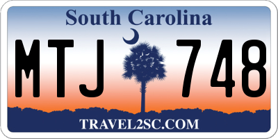 SC license plate MTJ748