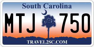 SC license plate MTJ750