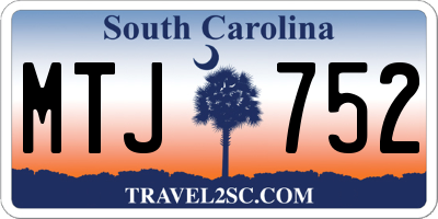 SC license plate MTJ752