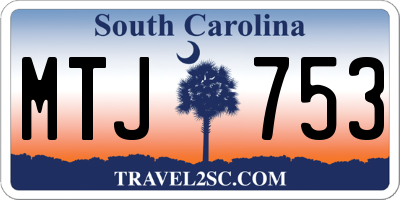 SC license plate MTJ753
