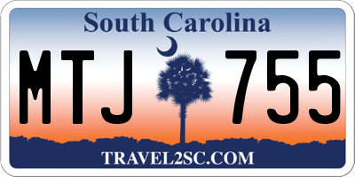 SC license plate MTJ755