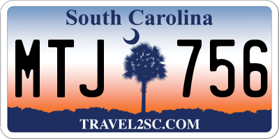 SC license plate MTJ756