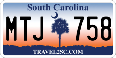 SC license plate MTJ758