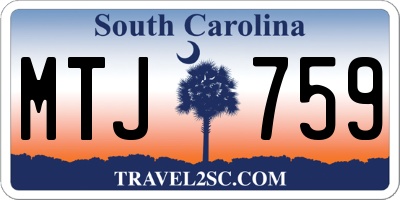 SC license plate MTJ759