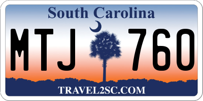 SC license plate MTJ760