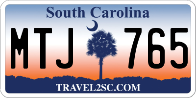 SC license plate MTJ765