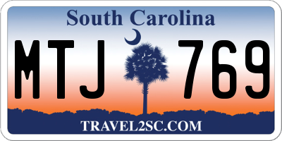 SC license plate MTJ769