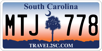 SC license plate MTJ778