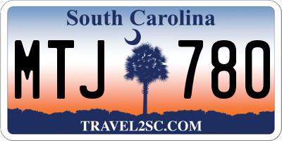 SC license plate MTJ780
