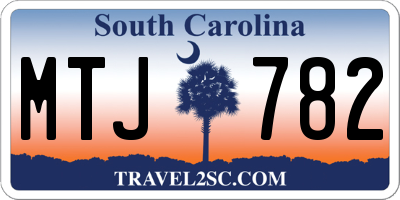 SC license plate MTJ782