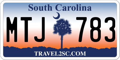 SC license plate MTJ783