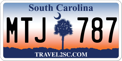 SC license plate MTJ787