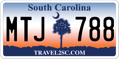 SC license plate MTJ788