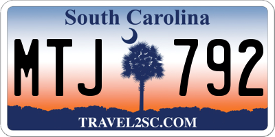 SC license plate MTJ792