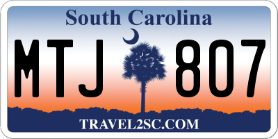 SC license plate MTJ807