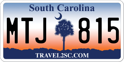 SC license plate MTJ815