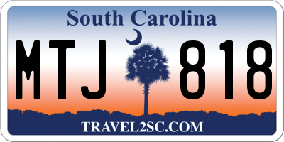 SC license plate MTJ818