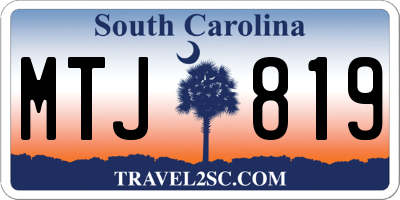 SC license plate MTJ819