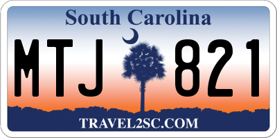 SC license plate MTJ821