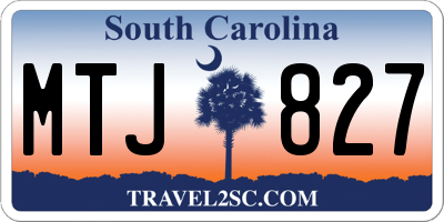 SC license plate MTJ827