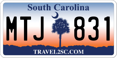 SC license plate MTJ831