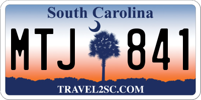 SC license plate MTJ841