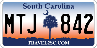 SC license plate MTJ842