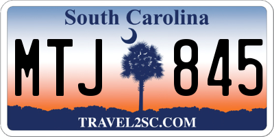 SC license plate MTJ845