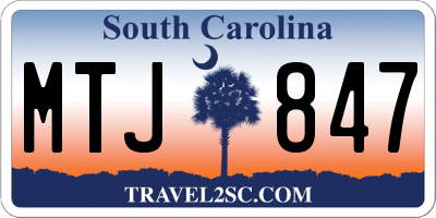 SC license plate MTJ847