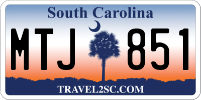 SC license plate MTJ851