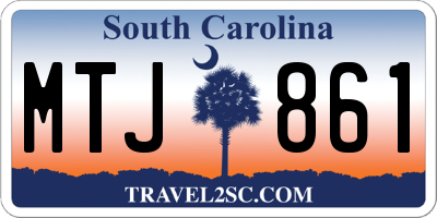 SC license plate MTJ861