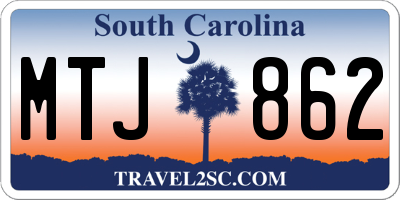 SC license plate MTJ862