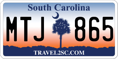 SC license plate MTJ865