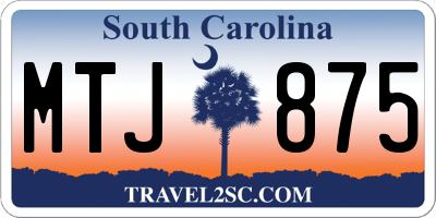 SC license plate MTJ875
