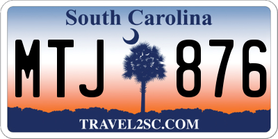 SC license plate MTJ876