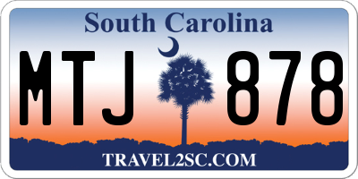 SC license plate MTJ878